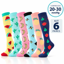 Meias de Compressão 20–30 mmHg | Kit 6 Pares Africa (Pague 3 Leve 6)