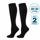 Meias de Compressão 20–30 mmHg | Kit 2 Pares Lille Pretas