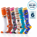 Meias de Compressão 20–30 mmHg | Kit 6 Pares Dogs (Pague 3 Leve 6)
