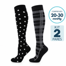 Meias de Compressão 20–30 mmHg | Kit 2 Pares Hollywood